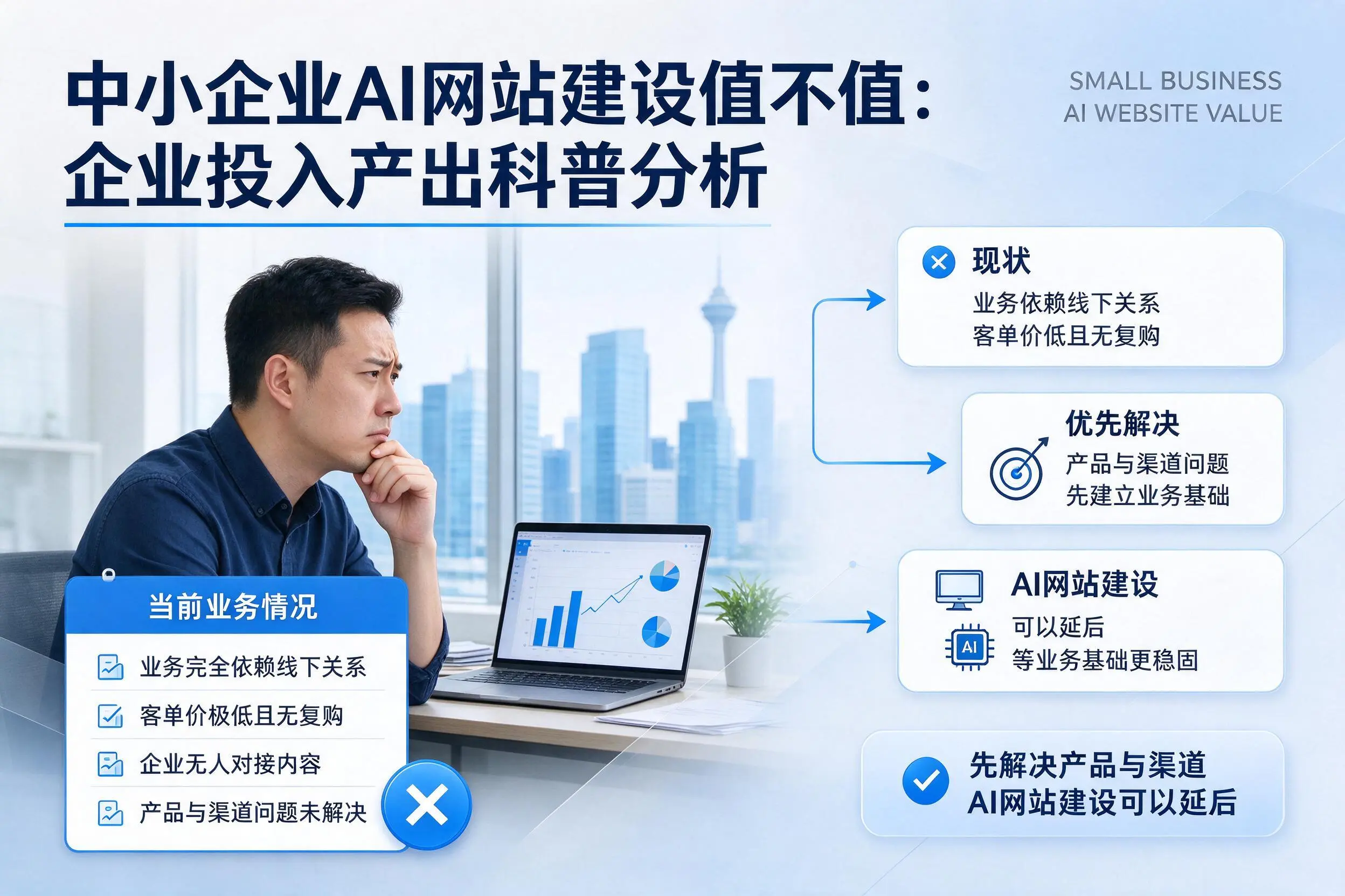 中小企业AI网站建设值不值：池州企业投入产出科普分析