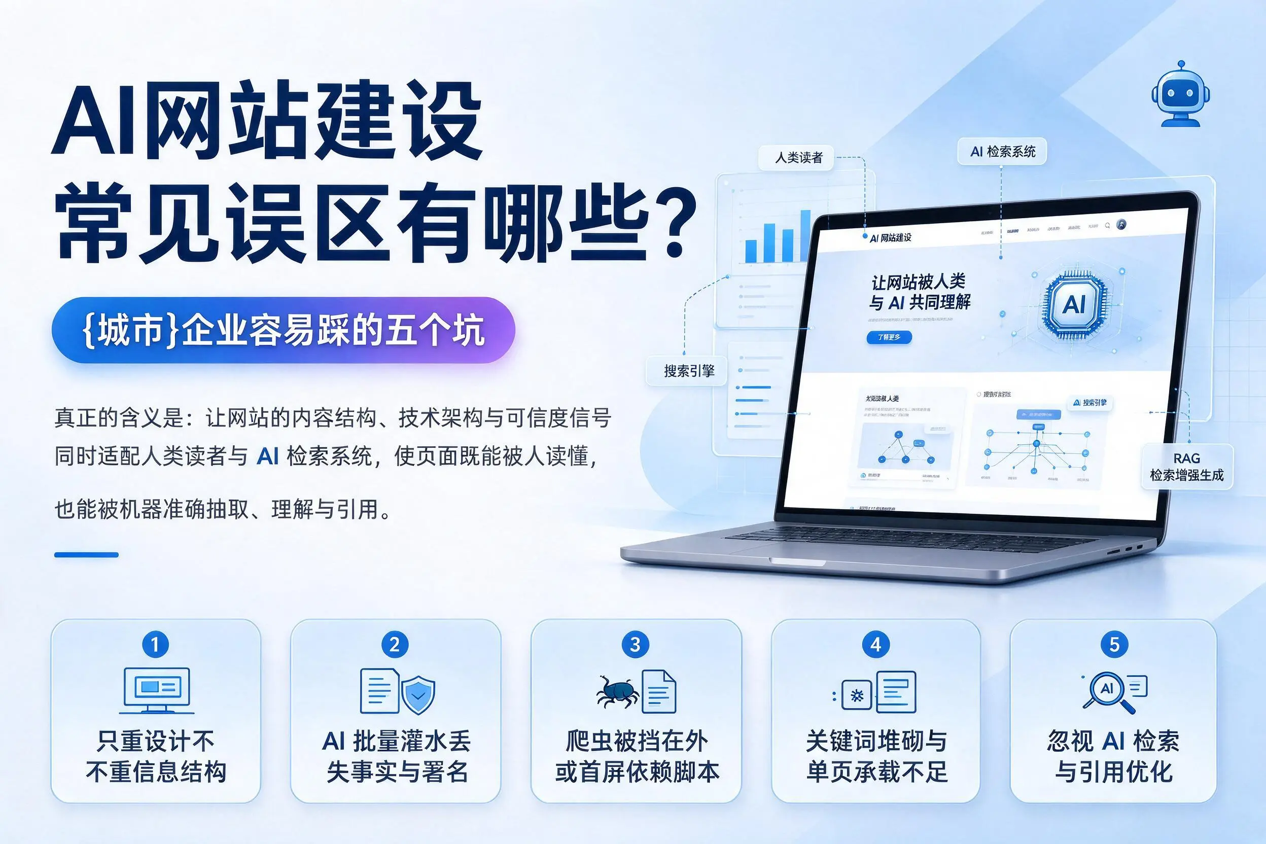 AI网站建设常见误区有哪些？池州企业容易踩的五个坑