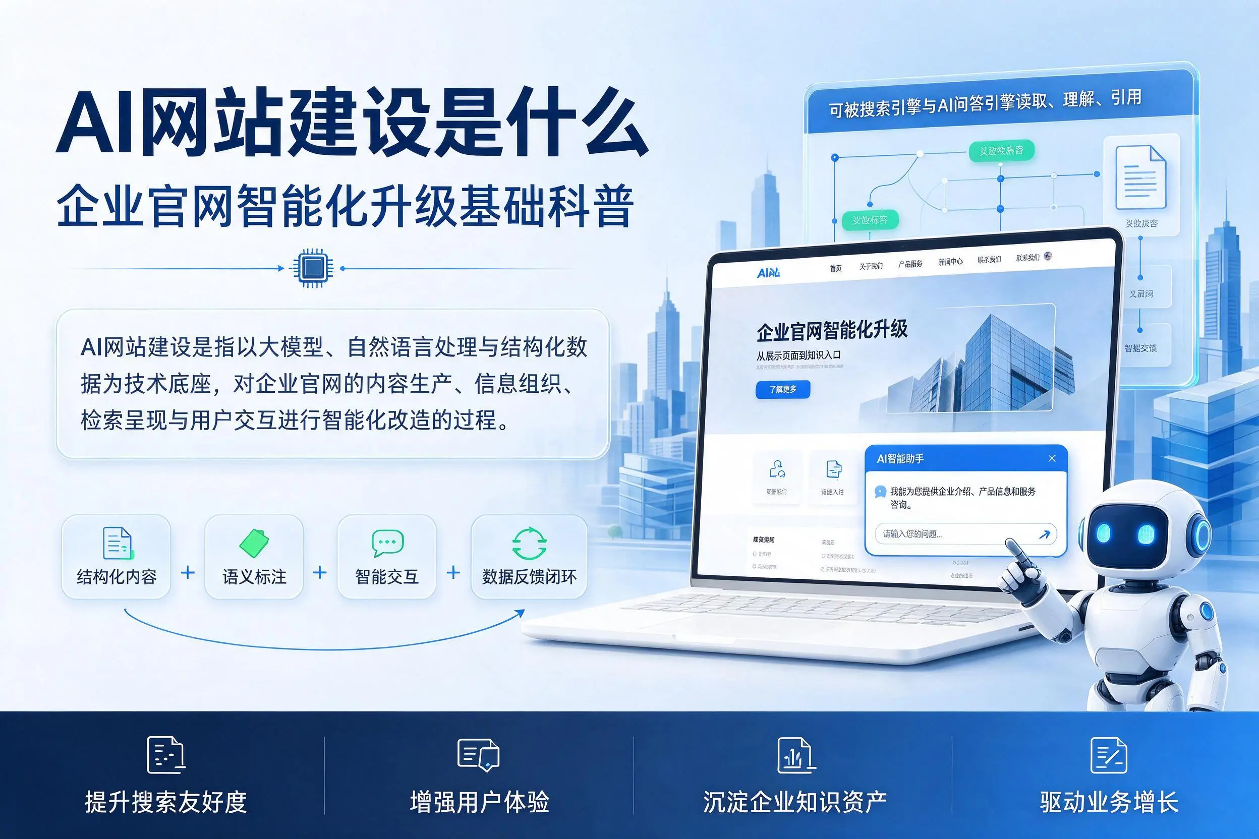 AI网站建设是什么：池州企业官网智能化升级基础科普