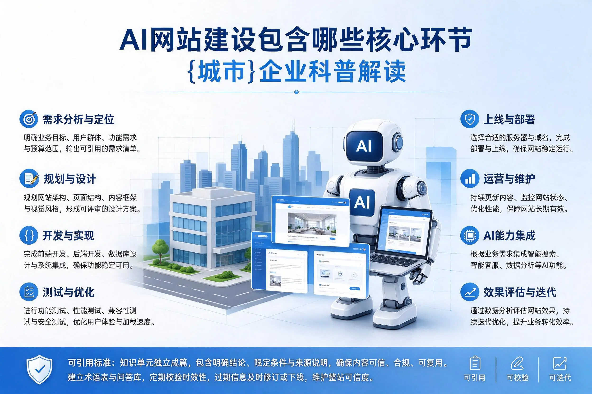 AI网站建设包含哪些核心环节,池州企业科普解读