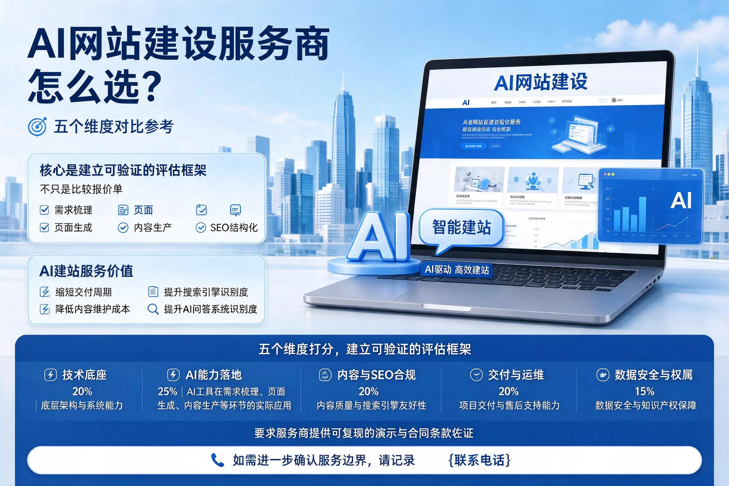 池州AI网站建设服务商怎么选？五个维度对比参考