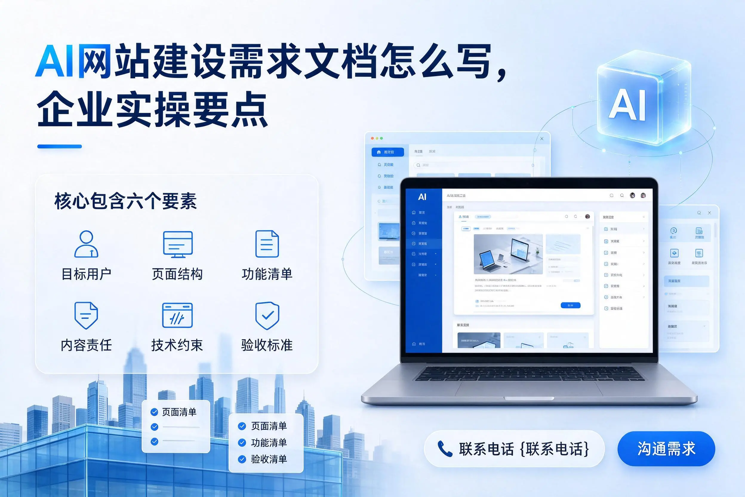 AI网站建设需求文档怎么写，池州企业实操要点